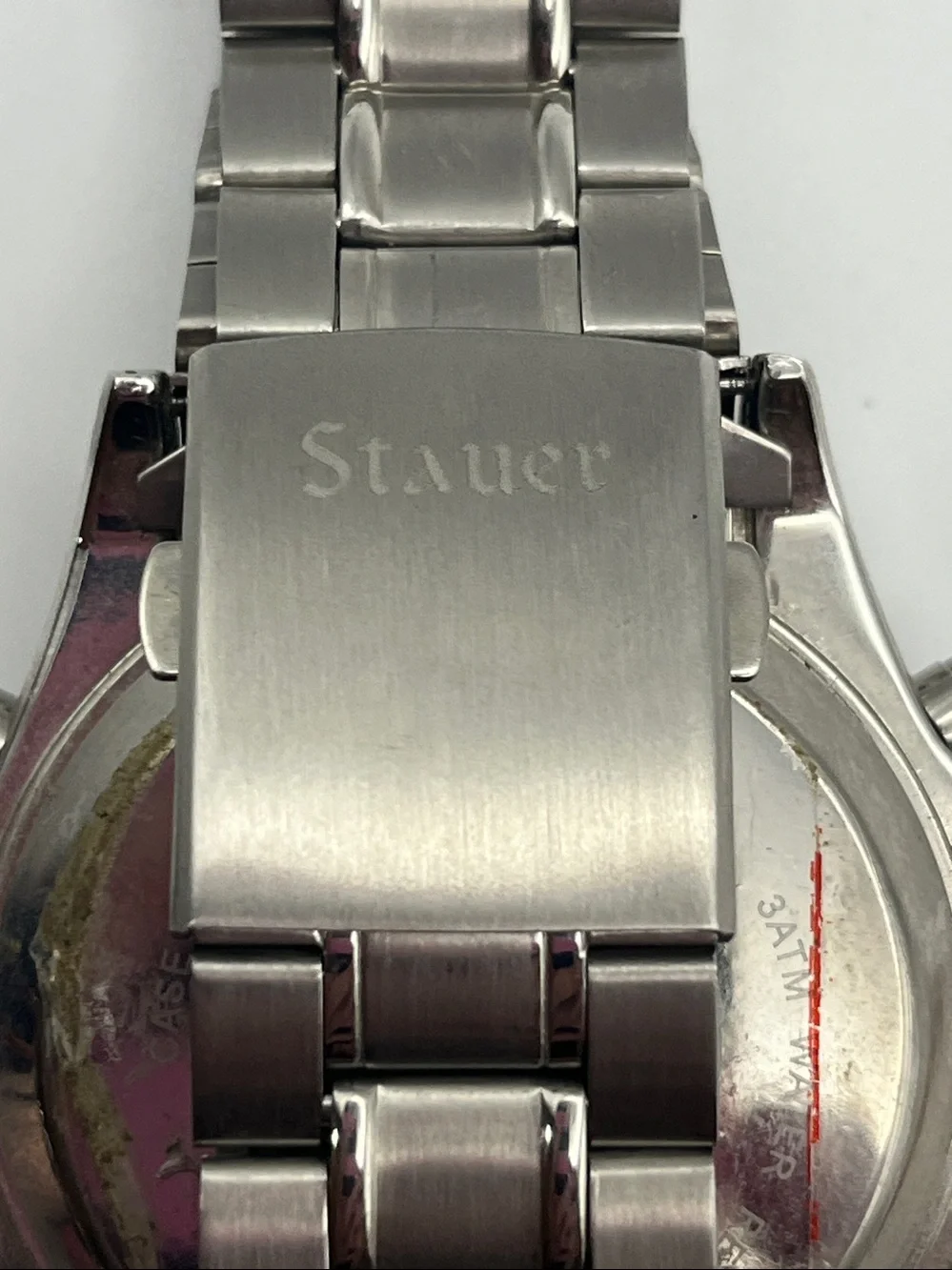 Stauer Men's Stainless Steel Chronograph Watch - Black Dial